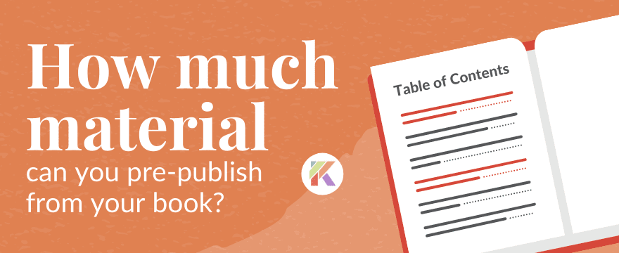 How much material to pre-publish for an academic book
