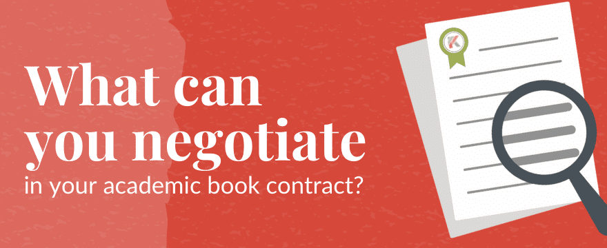 Negotiate academic book contract